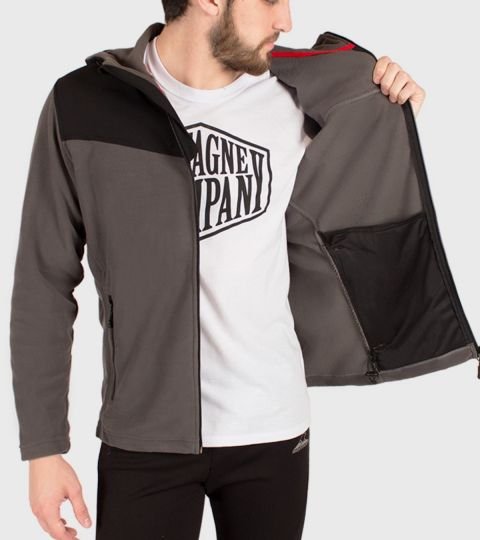 Campera de hombre polar Tibalt con capucha