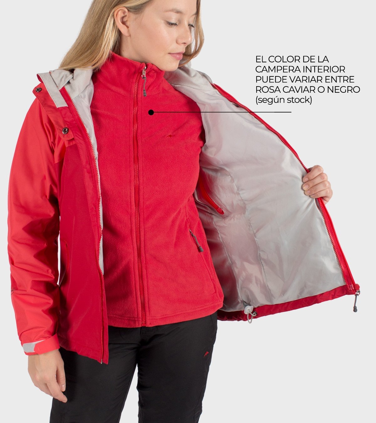 Campera desmontable de mujer Kenya 3en1