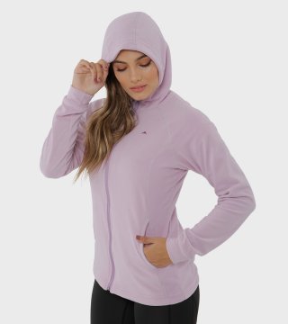 Campera de mujer de micropolar con capucha Aradia