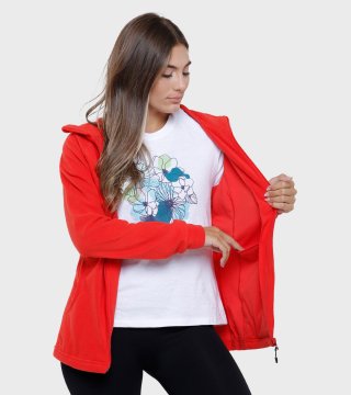 Campera de mujer de micropolar con capucha Aradia