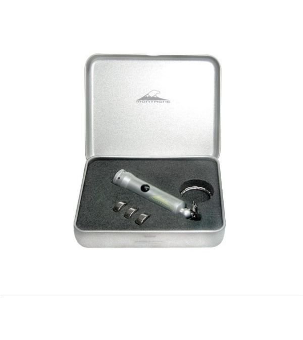 Linterna de bolsillo con llavero en estuche