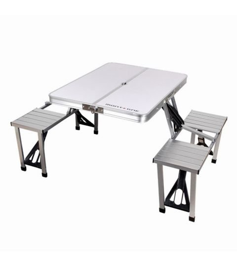 Mesa Plegable de Aluminio para 4 personas