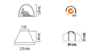 Carpa de playa Abside Light 9.5