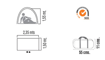 Carpa de playa Refugio Nest 9.5